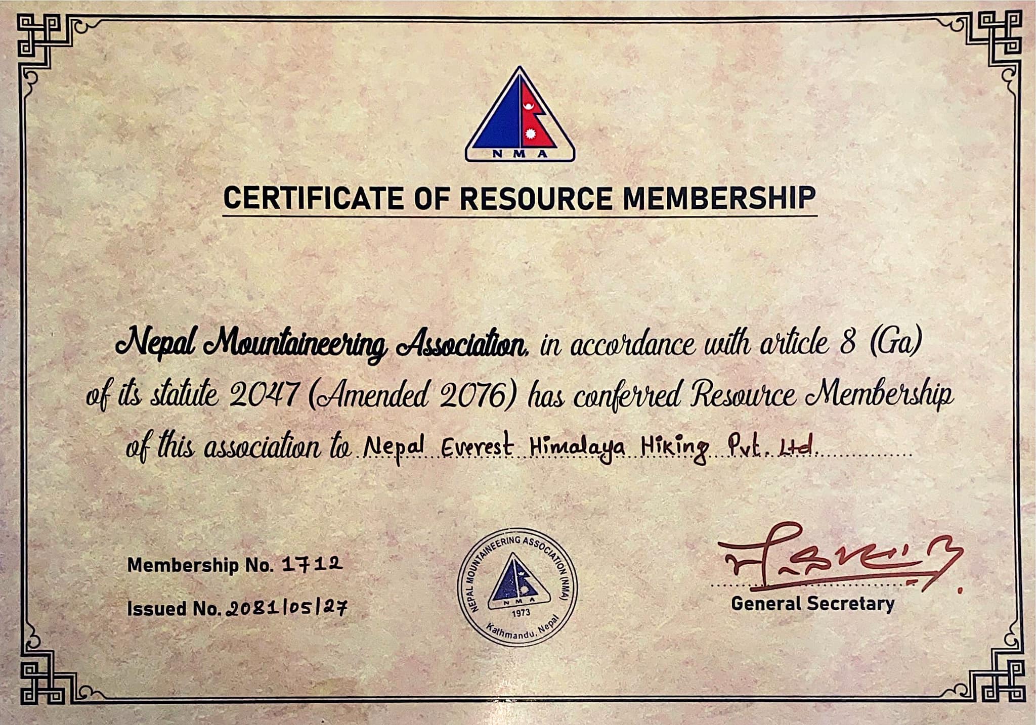 Nepal Mountaineering Association (NMA)